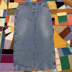 Dickies Carpenter Faded Distressed Blue Jeans 38Wx30L